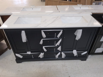 Image of Dukes 60" Espresso Double Vanity 651234R TOP INCLUDED: $1,150
NO TOP: $900