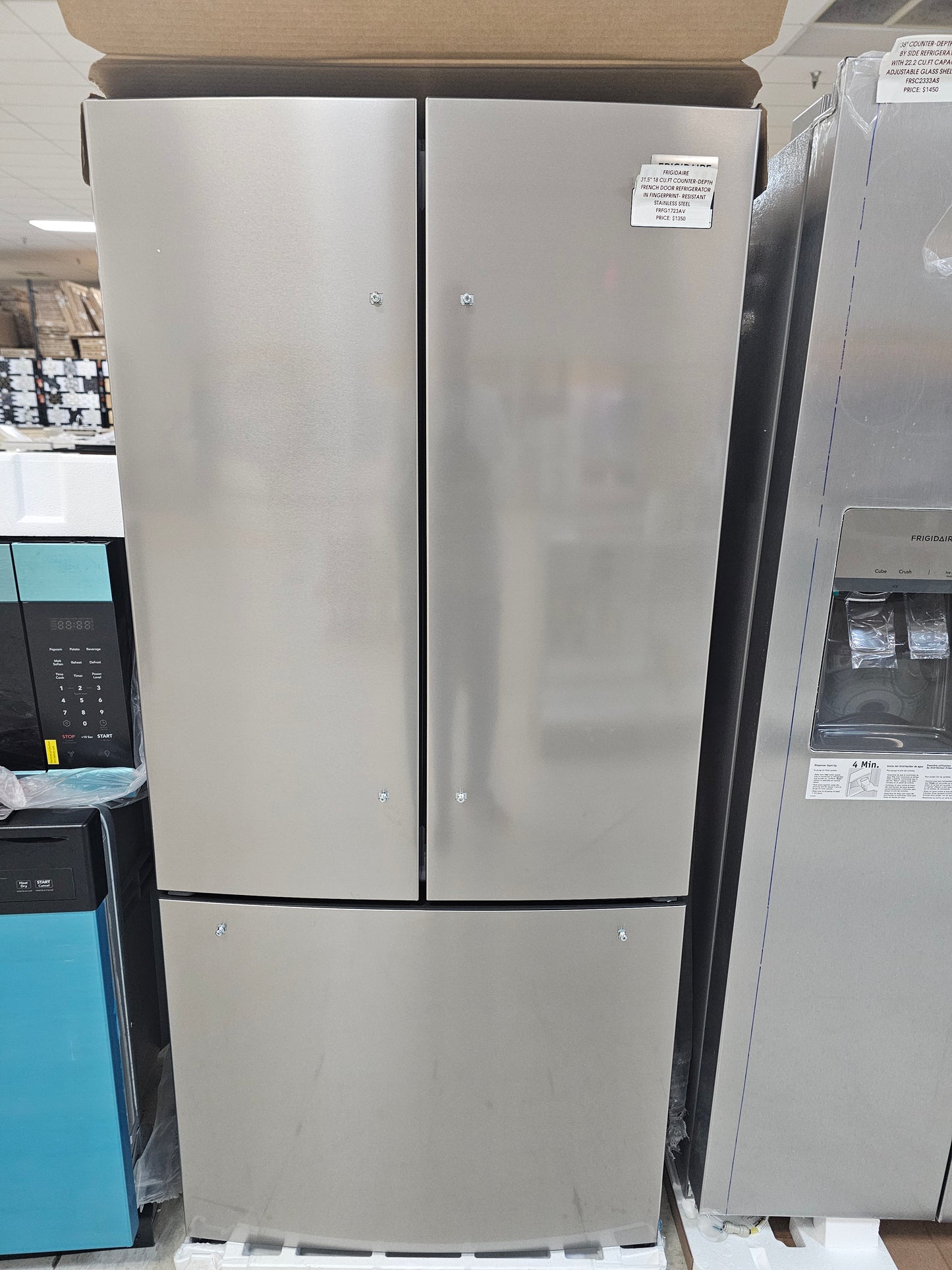 New With Warranty Frigidaire 17.6 Cu. Ft. Counter-Depth French Door Refrigerator frfg1723av