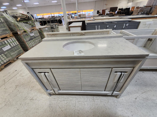 48" Signature Becker Teak vanity in white TOP INCLUDED: $750
NO TOP: $600 5762987T10