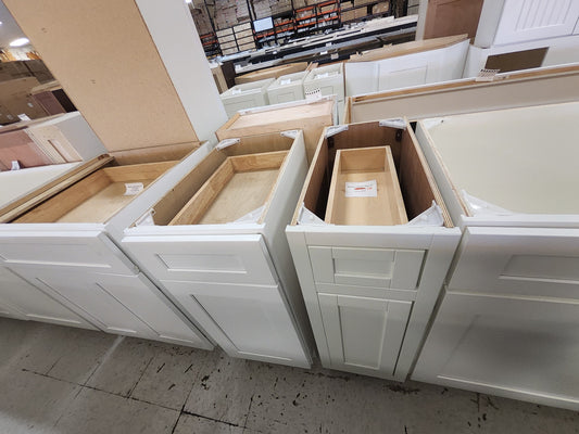 12" Kitchen Cabinet Base in white 9812300