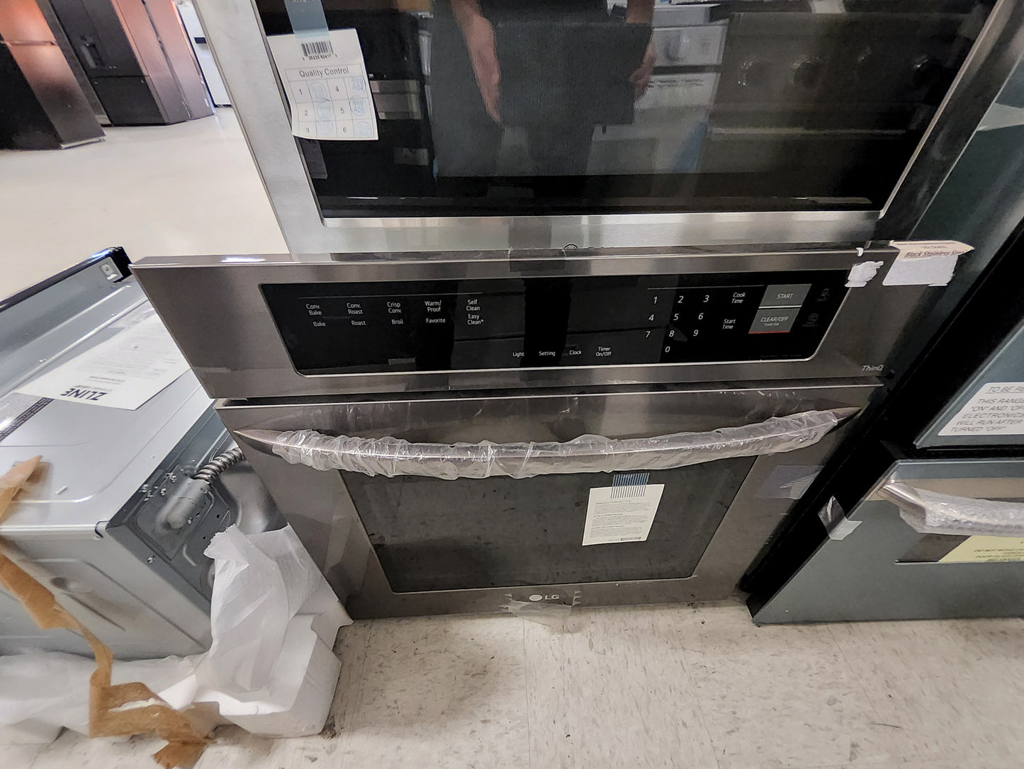 LG dark stainless steel wall oven LWS3063BD 776155779