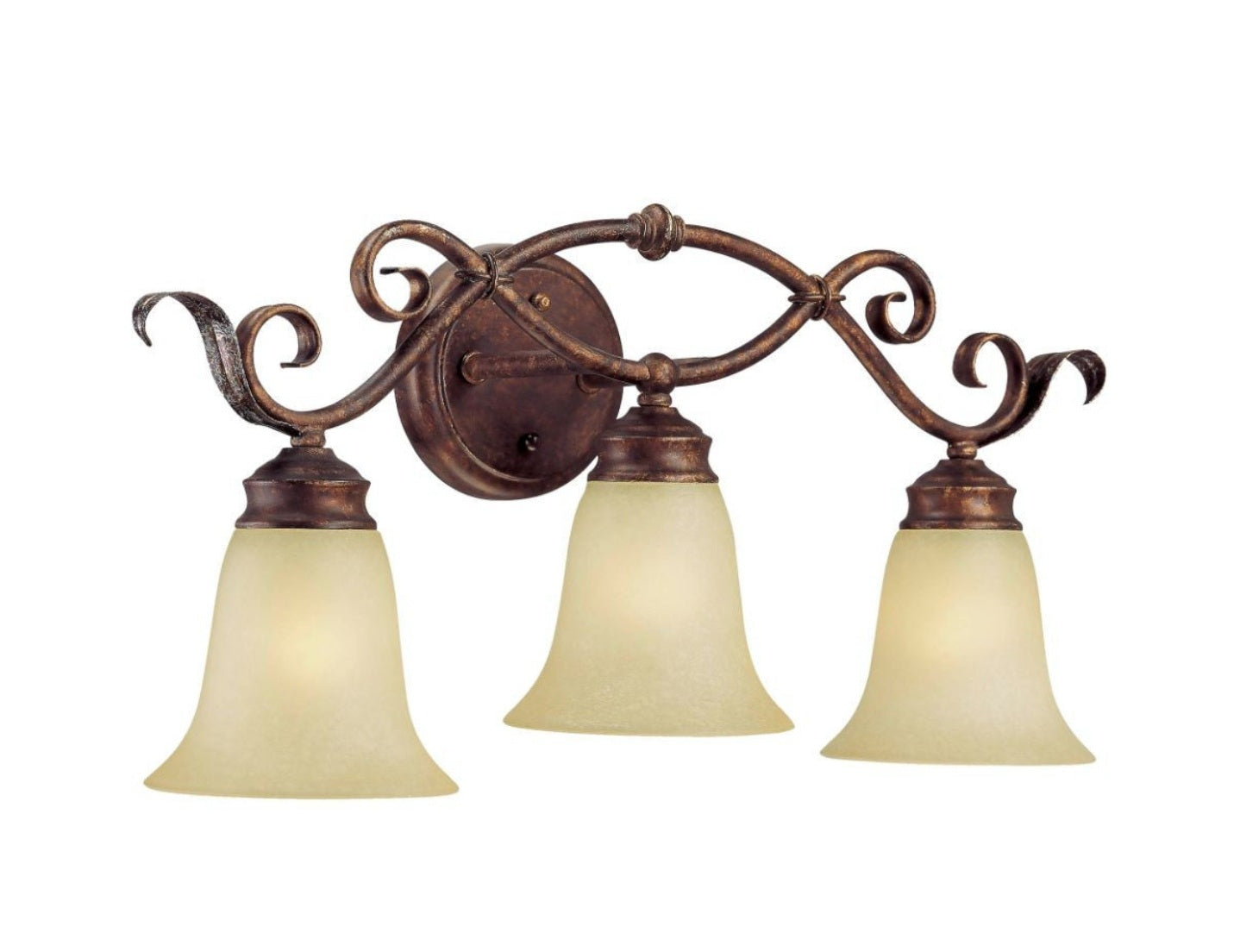 Millennium Lighting 3 Light Vanity, Burled Bronze/Silver - 7053-BB-S