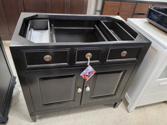 36" Hawkings Mahogany Vanity- Black NOT TOP: $650. TOP INCLUDED: $800 090168345