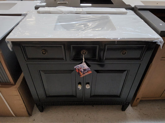 36" Hawkins MAHOGANY vanity- Black TOP INCLUDED: $650
NO TOP: $500
 66543312