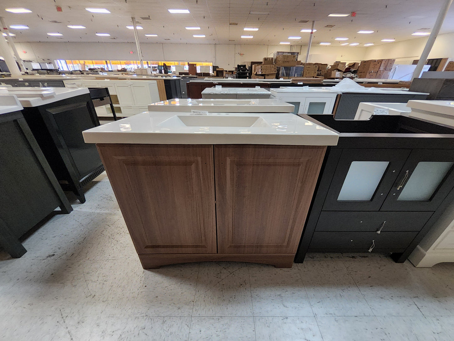 36" Glacier bay Vanity Combo in Golden Pecan TOP INCLUDED: $400
NO TOP: $300
 99831276