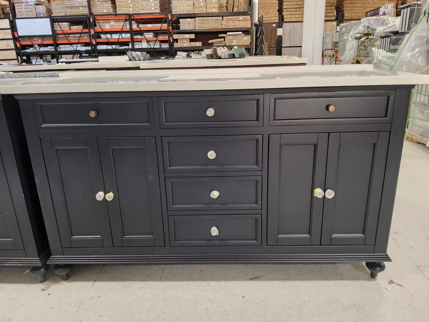 36" Dark Navy Blue Bathroom Vanity