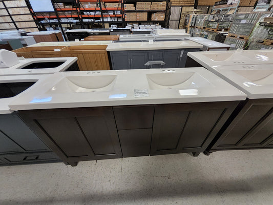 60" Signature Double Sink Vanity in Brown. TOP INCLUDED: $1,150 NO TOP: $850 99876153