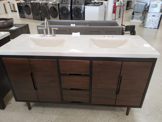 60" Signature Brown and Black Vanity  TOP INCLUDED: 1,150
NO TOP: $850 3331278009