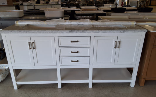 Signature White Vanity 72" TOP INCLUDED: $1,350 NO TOP: $1,050 887652579