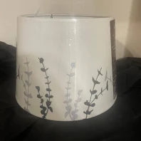 Allen + Roth Accents Elegant White And Gray Lampshade