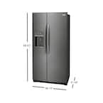 GRSC2352AD Frigidaire Gallery 22.3 cu. ft. 36 in. Standard Depth Side by Side Refrigerator in Smudge-Proof Black Stainless Steel