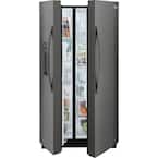GRSC2352AD Frigidaire Gallery 22.3 cu. ft. 36 in. Standard Depth Side by Side Refrigerator in Smudge-Proof Black Stainless Steel