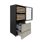 EL-BWC30TB-S 29.5 in. 135-Bottle Wine Cooler and Drawer 6512431