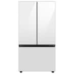 RF30BB660012 Samsung Bespoke 30 cu. ft. 3-Door French Door Smart Refrigerator with Beverage Center in White Glass, Standard Depth 8765127