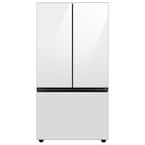 RF30BB660012 Samsung Bespoke 30 cu. ft. 3-Door French Door Smart Refrigerator with Beverage Center in White Glass, Standard Depth 8765127